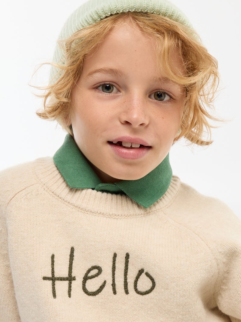 Trui met ronde hals Biege - Kiabi
