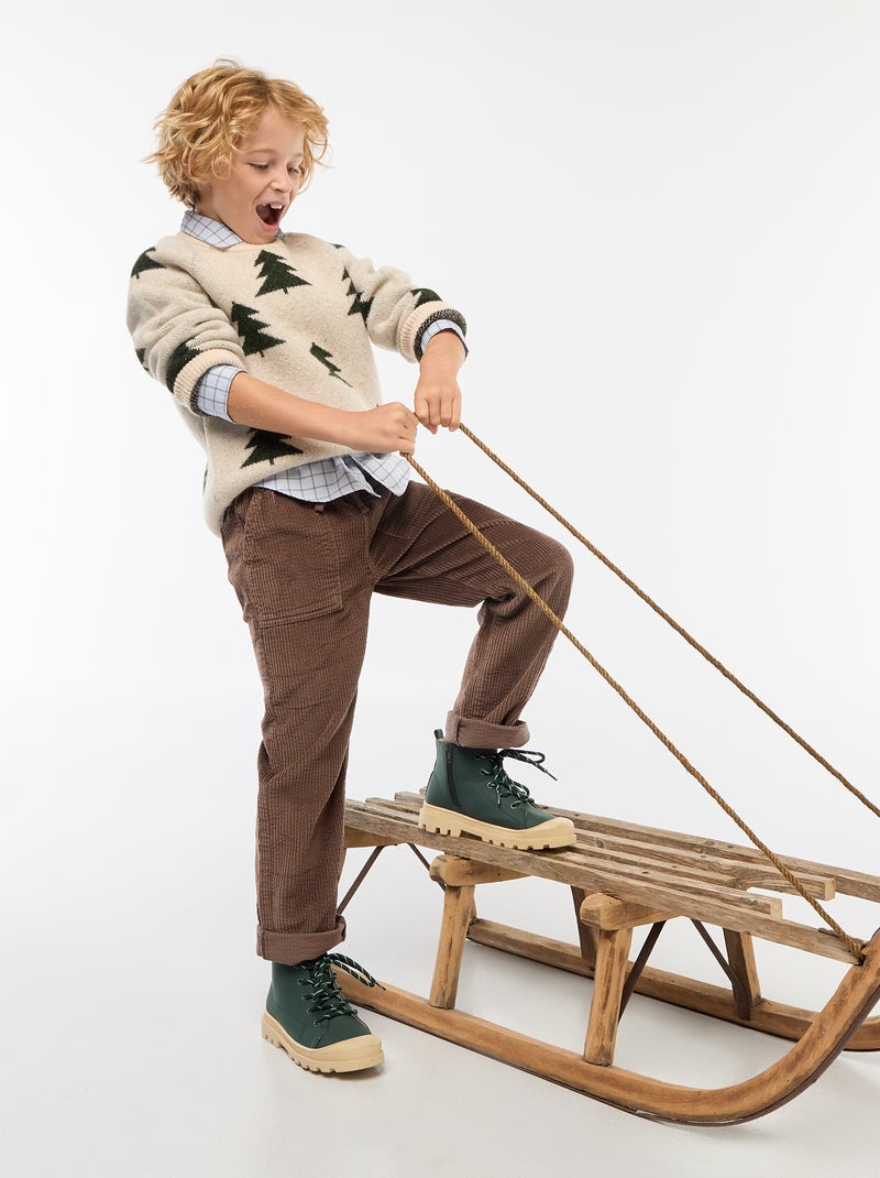 Trui met ronde hals Biege - Kiabi