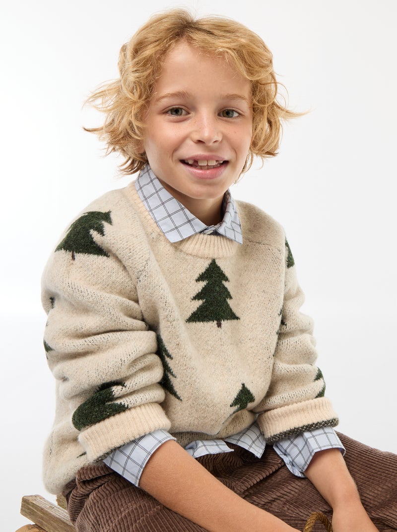 Trui met ronde hals Biege - Kiabi