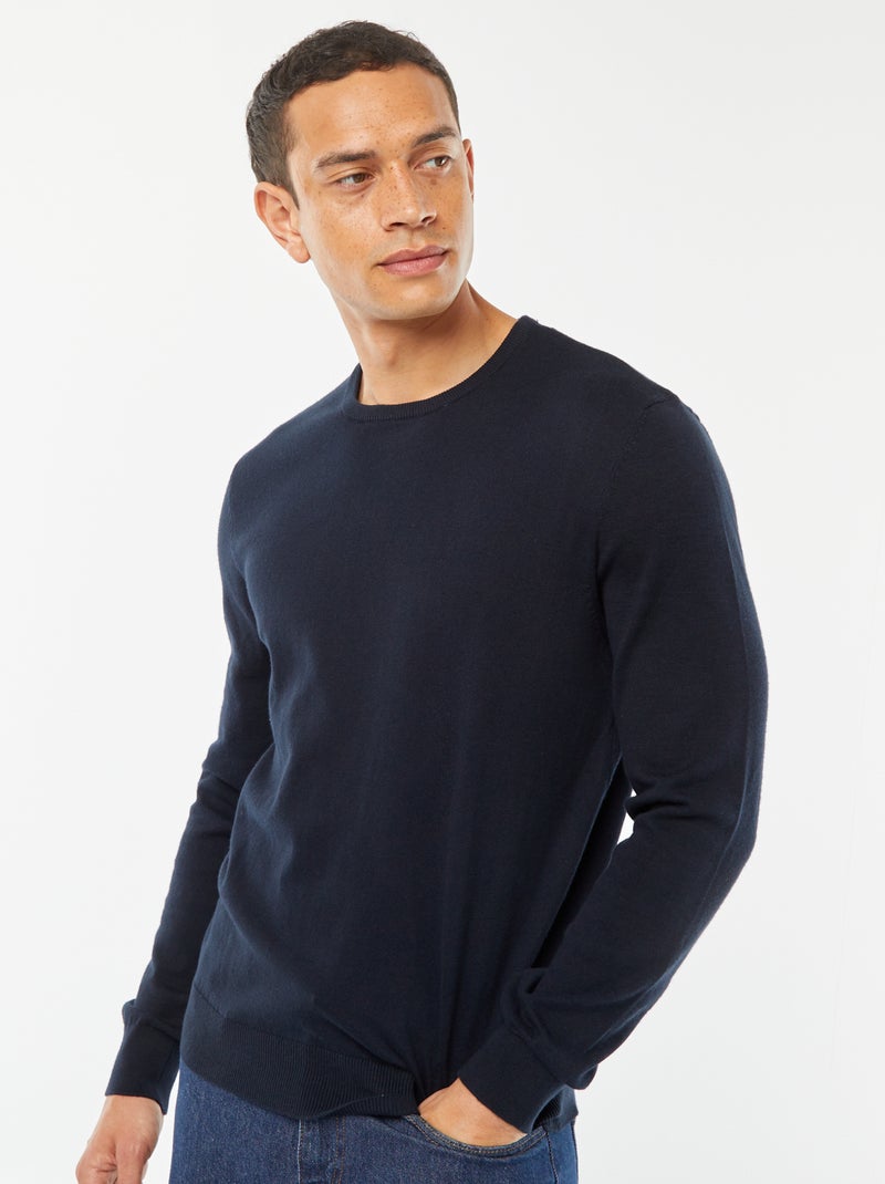 Trui met ronde hals BLAUW - Kiabi