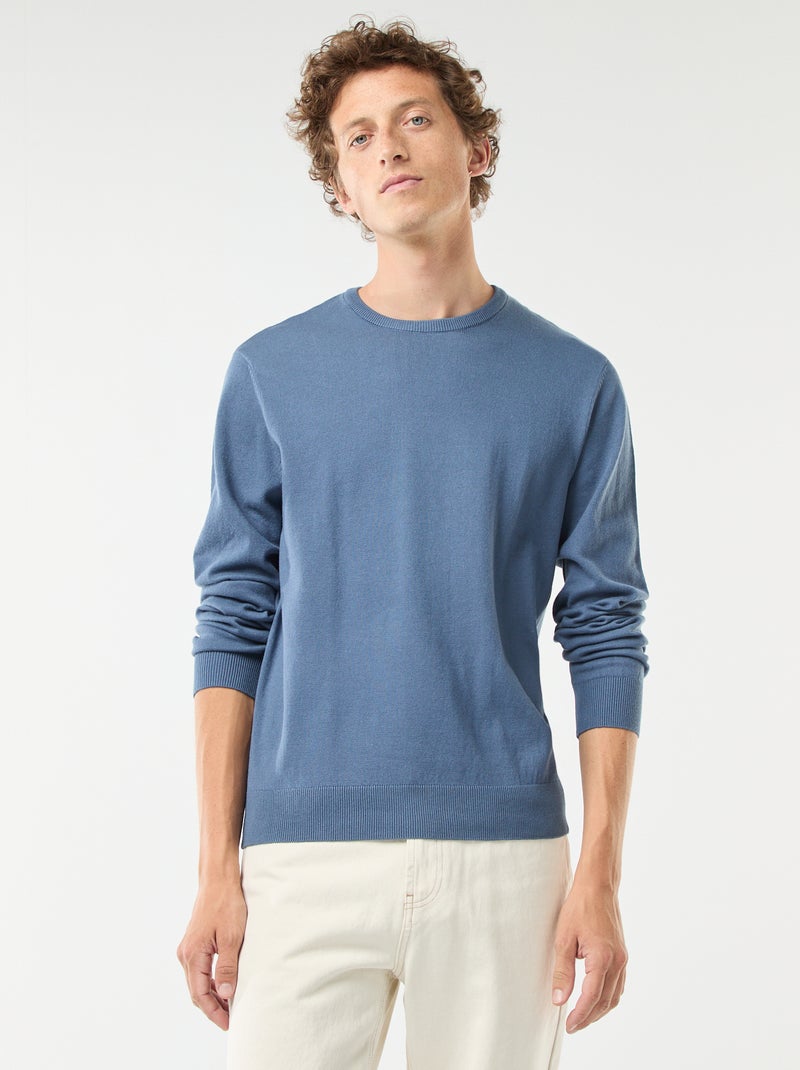 Trui met ronde hals Blauw - Kiabi