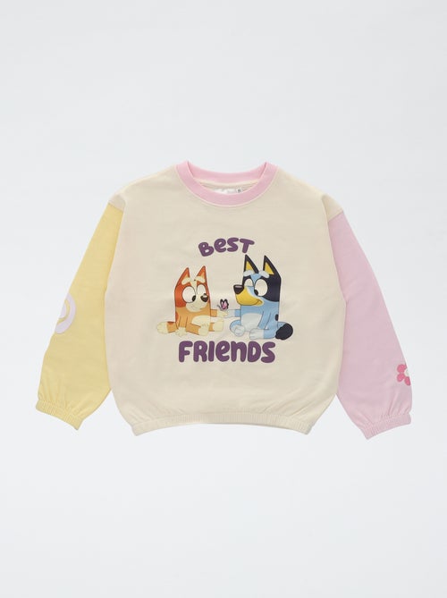 Trui met ronde hals 'Bluey' van french terry katoen - Kiabi