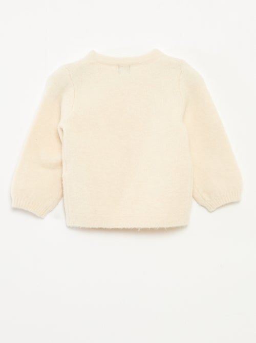 Trui met ronde hals en applicatie met bloemen - Kiabi