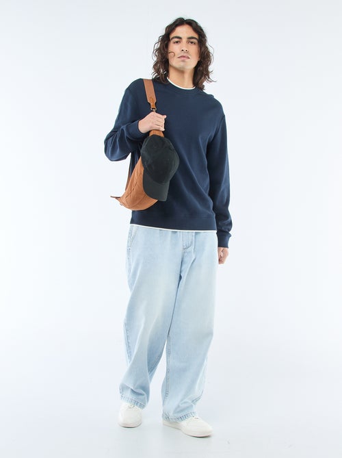 Trui met ronde hals en gewafelde stof - Kiabi