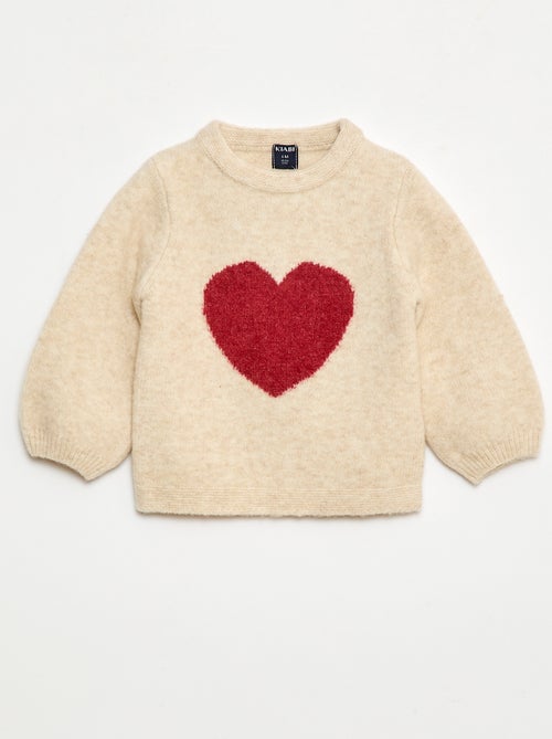 Trui met ronde hals en motiefje - Kiabi