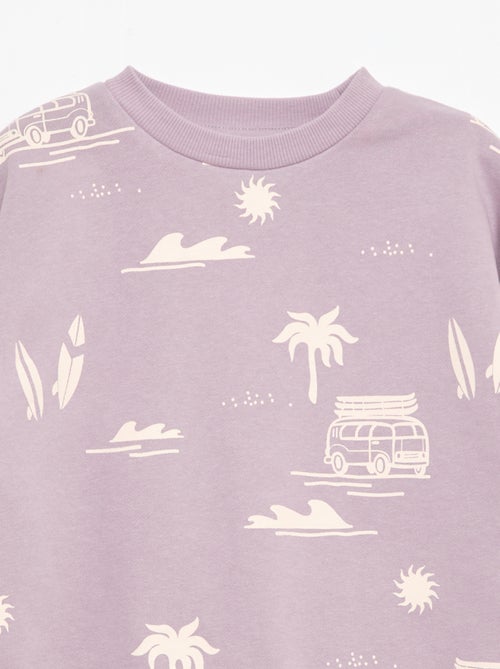 Trui met ronde hals en print van katoen - Kiabi