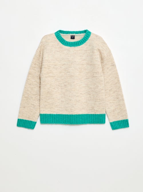 Trui met ronde hals en sierdetail - Kiabi