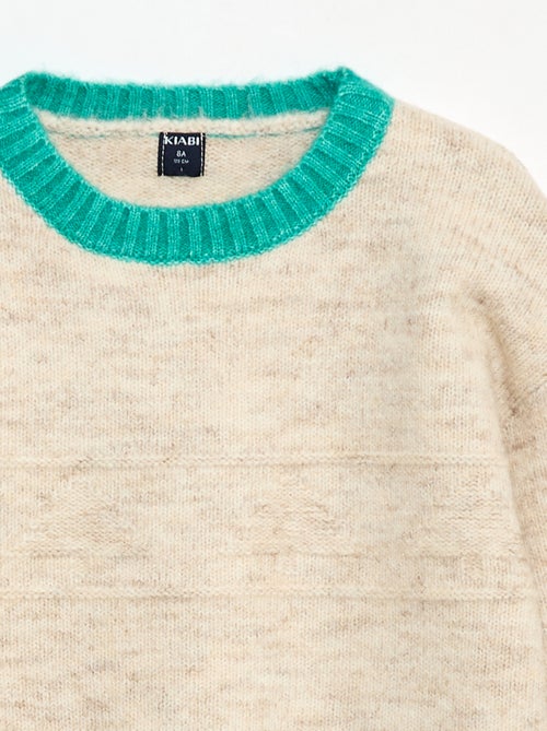 Trui met ronde hals en sierdetail - Kiabi