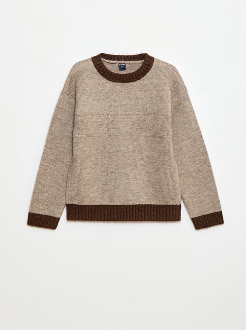 Trui met ronde hals en sierdetail - Kiabi