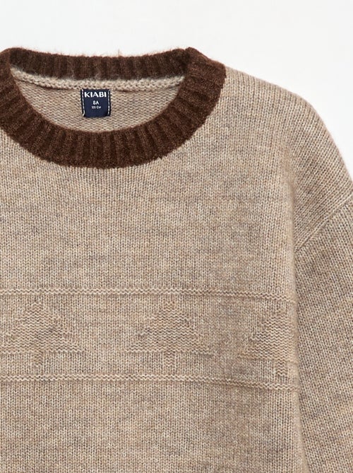 Trui met ronde hals en sierdetail - Kiabi