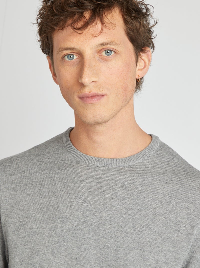 Trui met ronde hals GRIJS - Kiabi