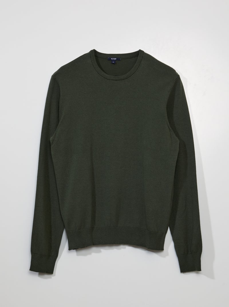 Trui met ronde hals GROEN - Kiabi
