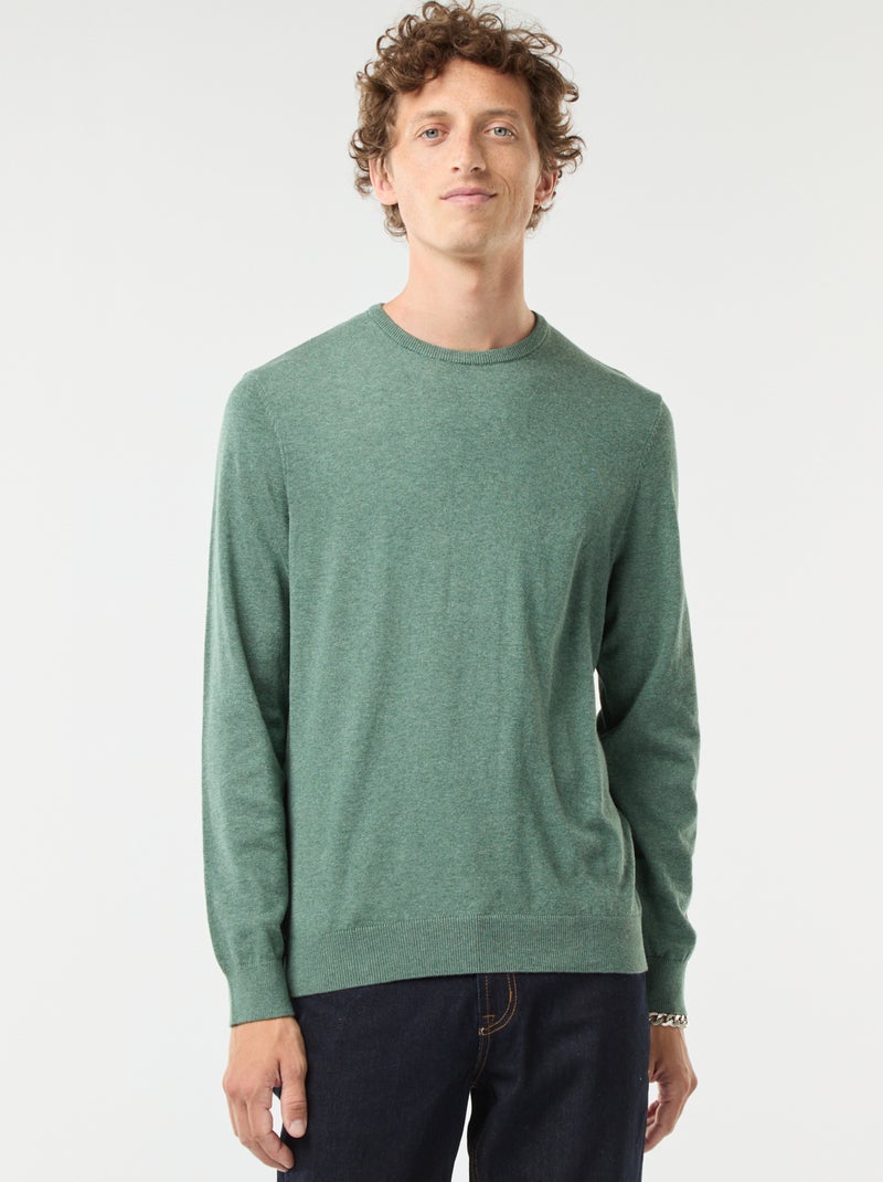 Trui met ronde hals Groen - Kiabi