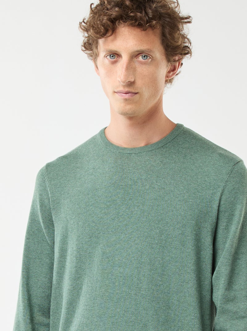 Trui met ronde hals Groen - Kiabi