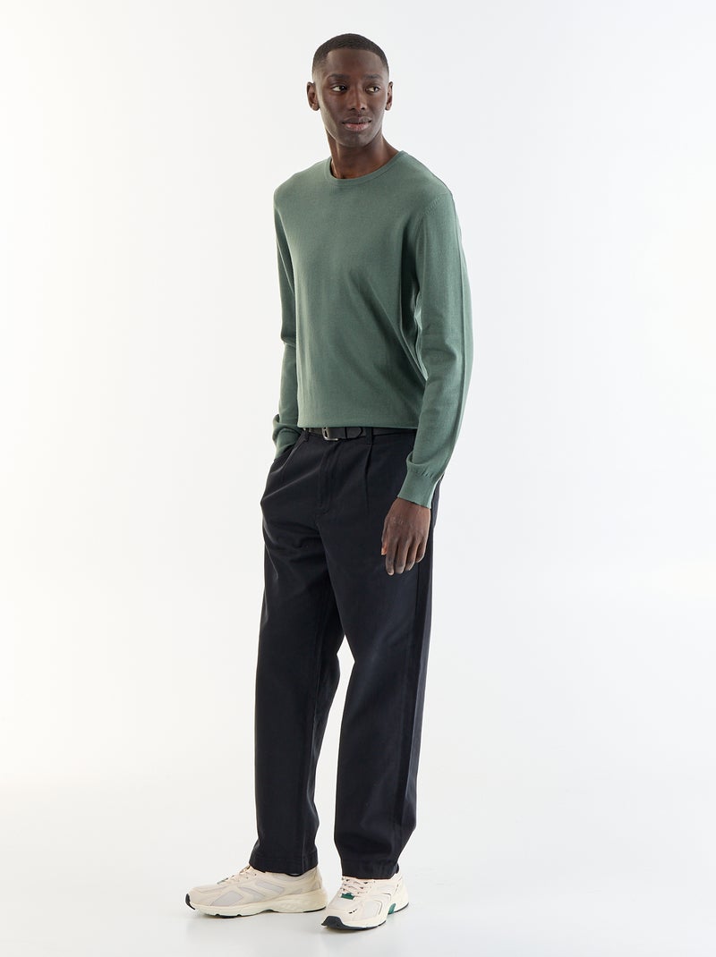 Trui met ronde hals Groen - Kiabi