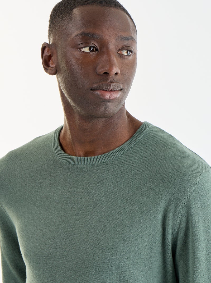 Trui met ronde hals Groen - Kiabi