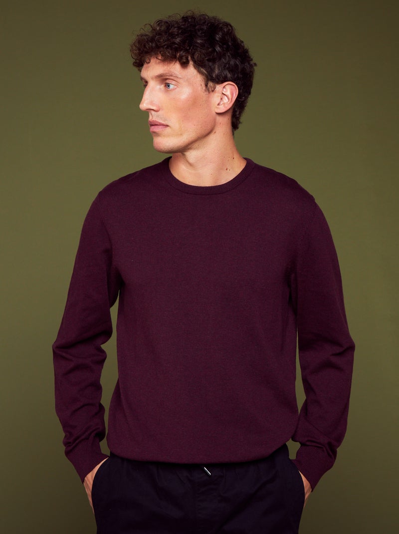 Trui met ronde hals ROOD - Kiabi