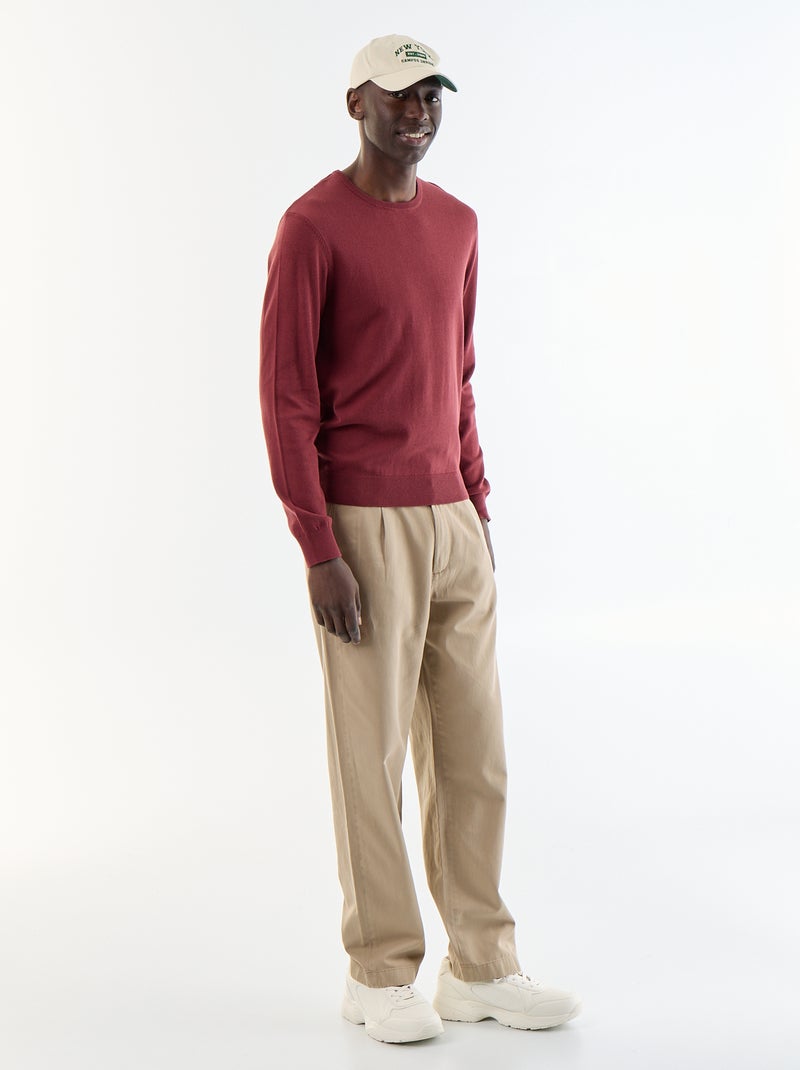 Trui met ronde hals Rood - Kiabi