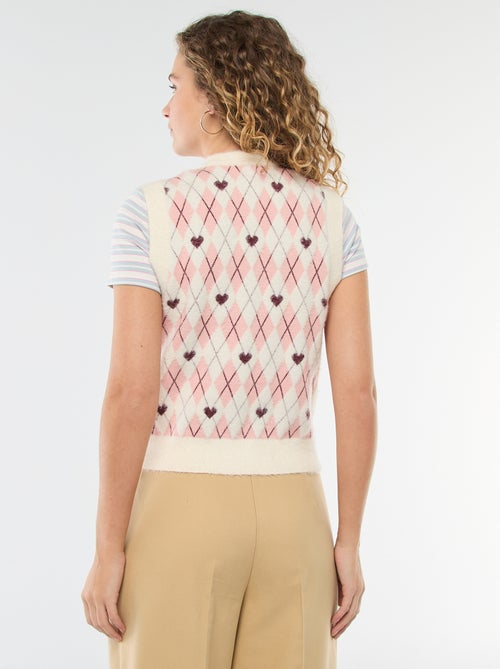 Trui met ruitenprint - Valentijnsdag - Kiabi