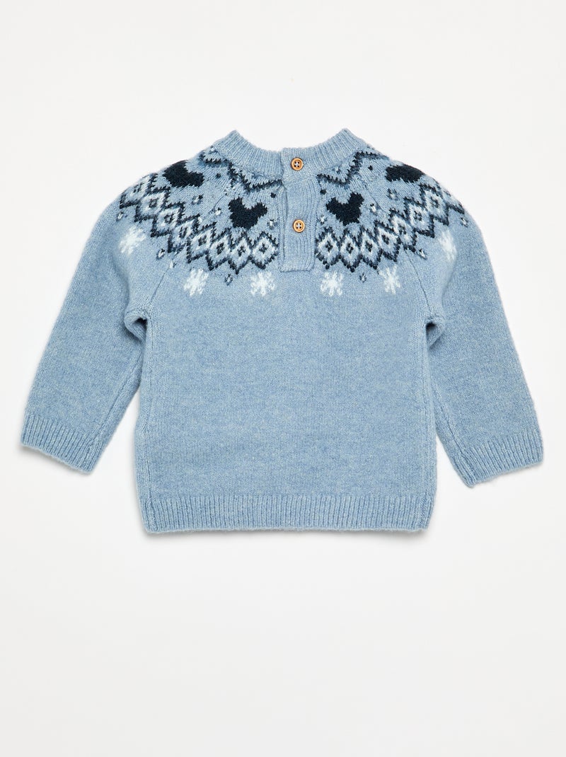 Trui 'Mickey' 'Disney' met ronde hals Blauw - Kiabi