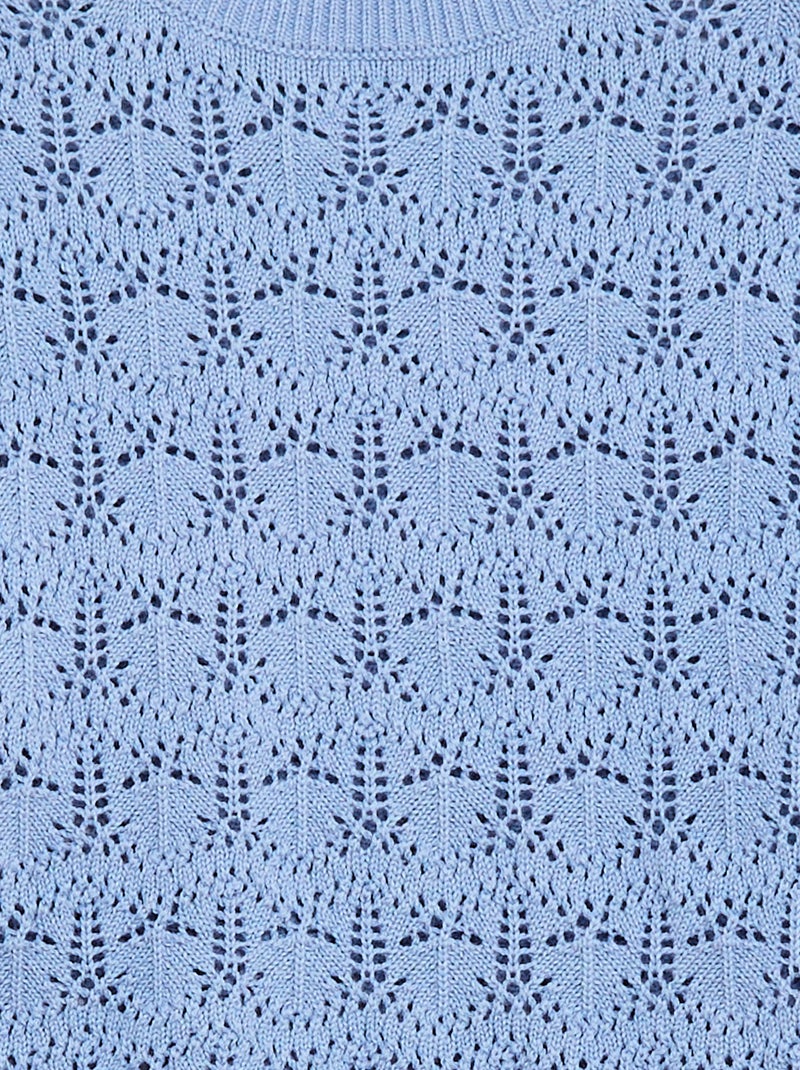 Trui van ajourgebreide stof Blauw - Kiabi