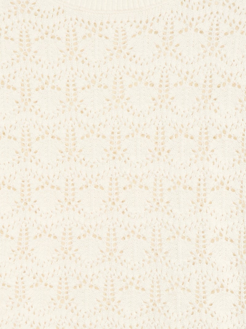Trui van ajourgebreide stof Wit - Kiabi