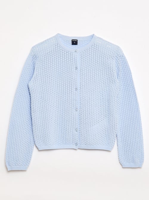 Trui van ajourtricot met ronde hals - Kiabi