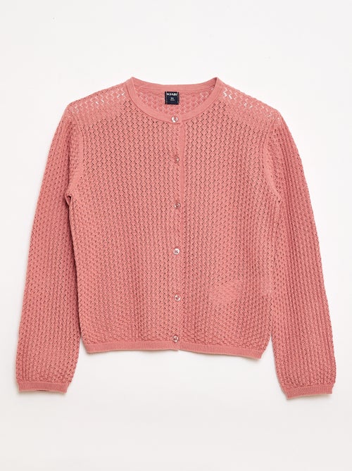 Trui van ajourtricot met ronde hals - Kiabi