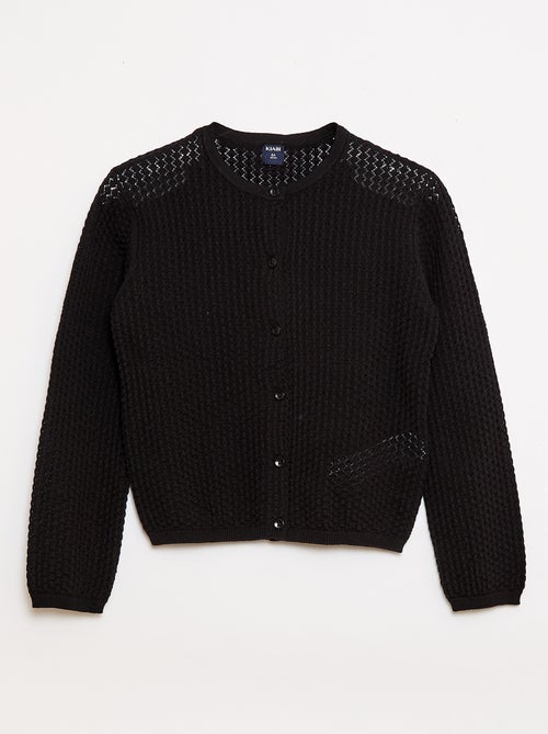 Trui van ajourtricot met ronde hals - Kiabi