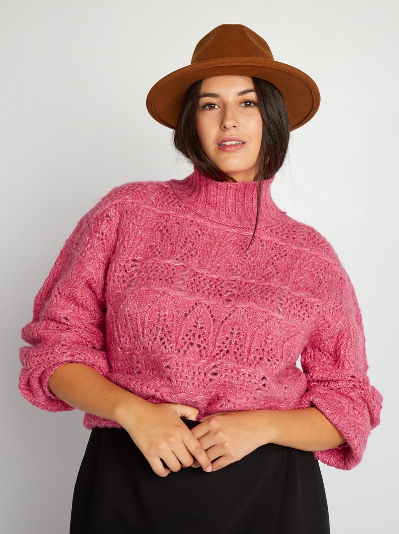 Trui van dik ajourtricot ROSE - Kiabi