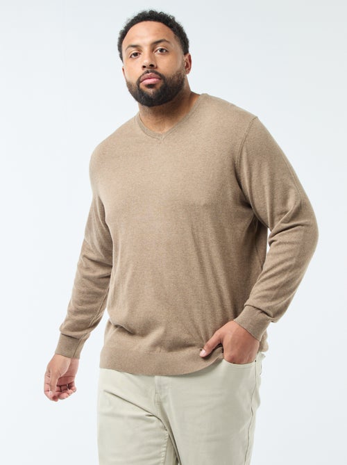 Trui van fijn breisel met V-hals - Kiabi