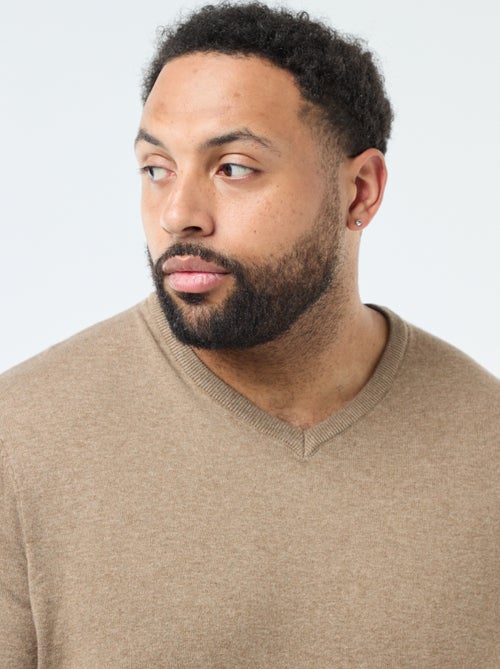 Trui van fijn breisel met V-hals - Kiabi