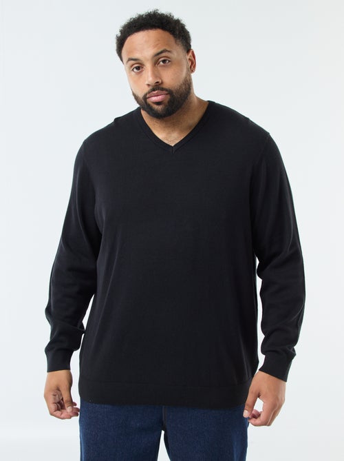 Trui van fijn breisel met V-hals - Kiabi