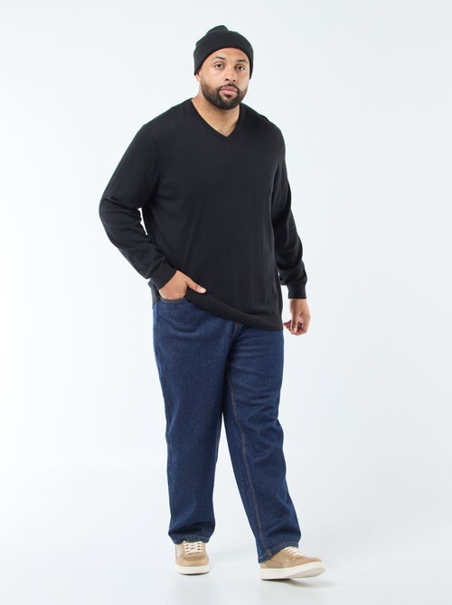 Trui van fijn breisel met V-hals - Kiabi