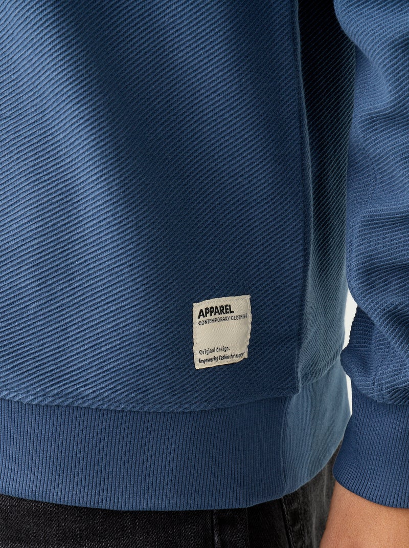 Trui van fijnribgebreid materiaal Blauw - Kiabi