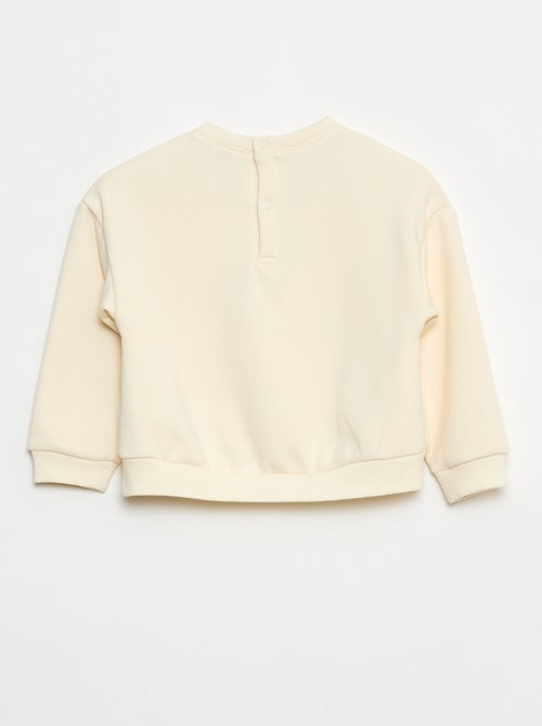 Trui van fleecestof met kersmotief - Kiabi