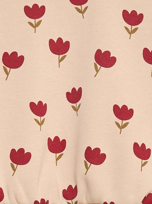 Trui van fleecestof met motiefje - Kiabi