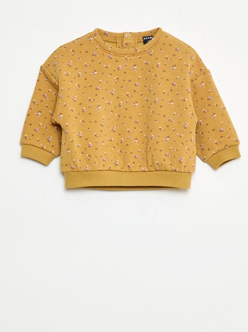 Trui van fleecestof met motiefje - Kiabi