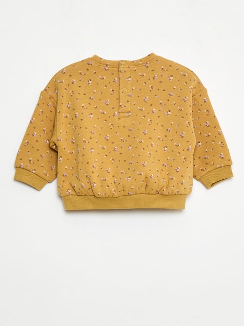 Trui van fleecestof met motiefje - Kiabi