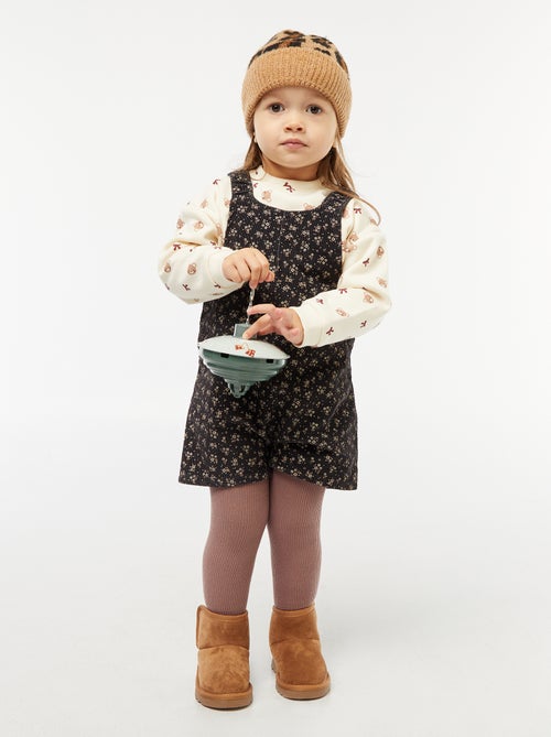 Trui van fleecestof met motiefje - Kiabi