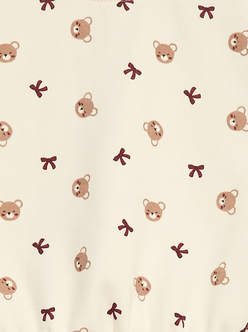 Trui van fleecestof met motiefje - Kiabi