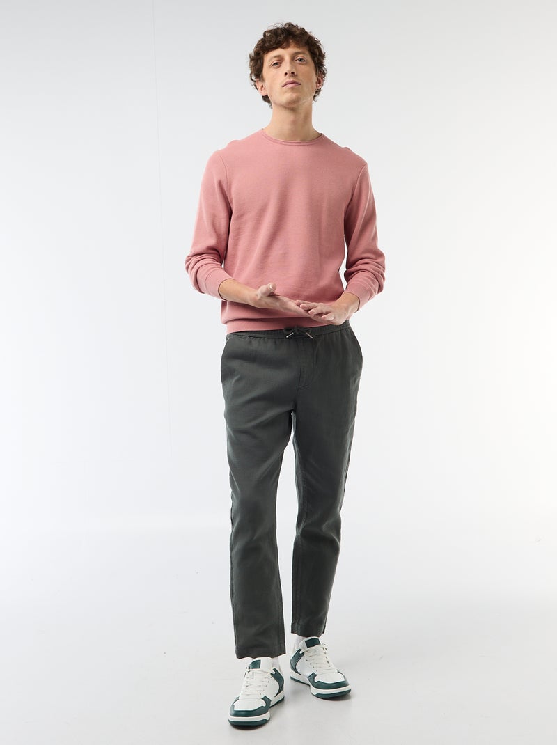 Trui van gewafelde stof Rose - Kiabi