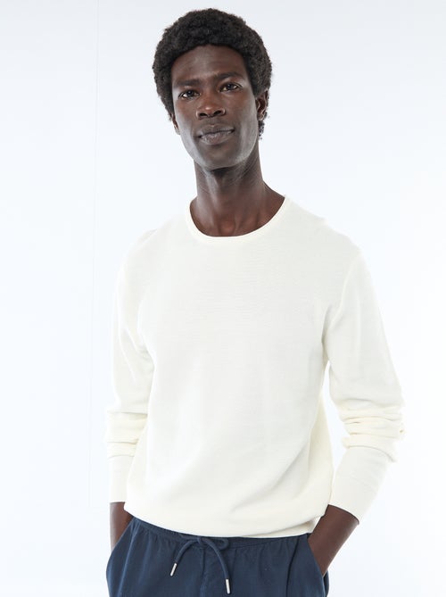 Trui van gewafelde stof - Kiabi