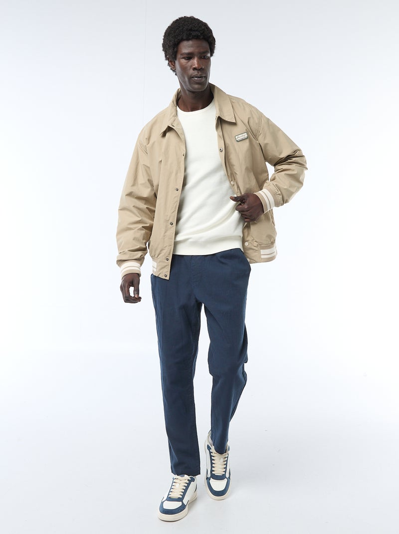 Trui van gewafelde stof Wit - Kiabi