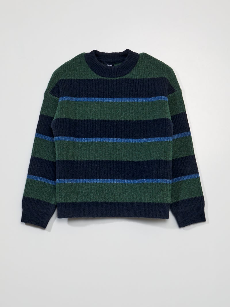 Trui van glanzend tricot GROEN - Kiabi