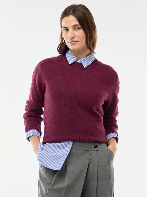 Trui van grof gebreid tricot met ronde hals - Kiabi Trui van grof gebreid tricot met ronde hals - Kiabi