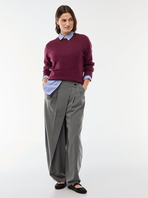 Trui van grof gebreid tricot met ronde hals - Kiabi Trui van grof gebreid tricot met ronde hals - Kiabi