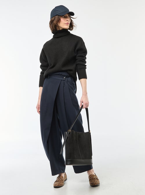 Trui van grofgebreid tricot met opstaande kraag - Kiabi