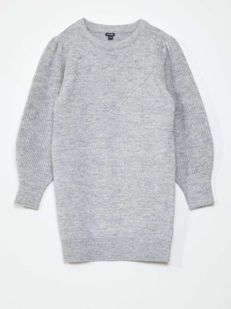 Trui van iriserend tricot GRIJS - Kiabi