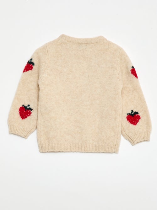 Trui van jerseytricot met fantasiepatroon - Kiabi